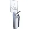 Borne de desinfection hps avec distributeur de gel hydroalcoolique acier corps abs coloris blanc