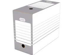Boîte archives elba carton 466x440mm dos 150mm système montage automatique coloris gris