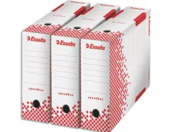 Boîte archives esselte speedbox carton recyclable 350x250mm fond automatique dos 100mm
