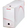 Boîte archives esselte standard carton ondulé recyclable a4 245x345mm dos 200mm assemblage manuel facil coloris blanc