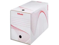 Boîte archives esselte standard carton ondulé recyclable a4 245x345mm dos 200mm assemblage manuel facil coloris blanc