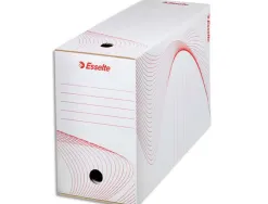 Boîte archives esselte standard carton ondulé recyclable a4 245x345mm dos 150mm assemblage manuel facil coloris blanc