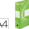 Boîte archives esselte vivida carton ondulé recyclable a4 2 50x80x352mm parois doubles dos 80mm livré plat coloris vert