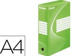 Boîte archives esselte vivida carton ondulé recyclable a4 2 50x80x352mm parois doubles dos 80mm livré plat coloris vert