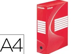 Boîte archives esselte vivida carton ondulé recyclable a4 2 50x80x352mm parois doubles dos 80mm livré plat coloris rouge