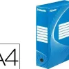 Boîte archives esselte vivida carton ondulé recyclable a4 2 50x80x352mm parois doubles dos 80mm livré plat coloris bleu