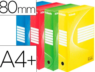 Boîte archives esselte vivida carton ondulé recyclable a4 2 50x80x352mm parois doubles dos 80mm livré plat ass - 10 un