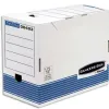 Boîte archives fellowes bankers box carton recyclé 25x33cm dos 10cm coloris gris/blanc lot 10 unités