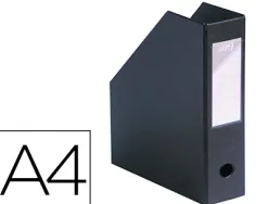 Boîte classement elba pan coupé pvc 320x240mm dos 100mm trou préhension porte-étiquette soudé livré plat coloris noir
