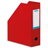 Boîte classement elba pan coupé pvc 320x240mm dos 100mm trou préhension porte-étiquette soudé livré plat coloris rouge