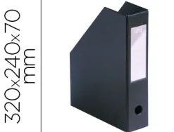 Boîte classement elba pan coupé pvc 320x240mm dos 70mm trou préhension porte-étiquette soudé livré plat coloris noir
