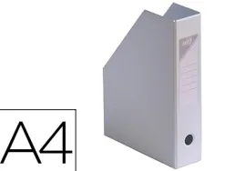 Boîte classement elba pan coupé pvc 320x240mm dos 70mm trou préhension porte-étiquette soudé livré plat coloris blanc