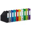 Boîte classement elba pan coupé pvc 320x240mm dos 70mm trou préhension porte-étiquette soudé livré plat coloris assortis
