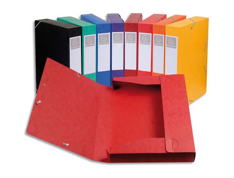Boîte classement exacompta nature future carte lustrée 7/10e a4+ 240x320mm dos 60mm 600g coloris assortis 10 unités