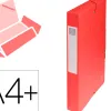 Boîte classement exacompta exabox carte lustrée 7/10e a4+ 25x33cm dos 4cm coloris rouge