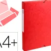 Boîte classement exacompta exabox carte lustrée 7/10e a4+ 25x33cm dos 2,5mm coloris rouge