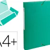 Boîte classement exacompta exabox carte lustrée 7/10e a4+ 25x33cm dos 2,5mm coloris vert