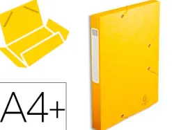 Boîte classement exacompta nature future carte lustrée 7/10e a4+ 240x320mm dos 40mm 600g coloris jaune