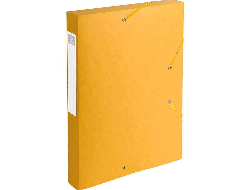 Boîte classement exacompta nature future carte lustrée 7/10e a4+ 240x320mm dos 40mm 600g coloris jaune