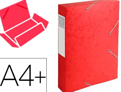 Boîte classement exacompta nature future carte lustrée 7/10e a4+ 240x320mm dos 60mm 600g coloris rouge