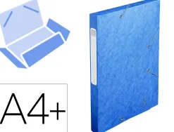 Boîte classement exacompta exabox carte lustrée 7/10e a4+ 25x33cm dos 2,5cm coloris bleu