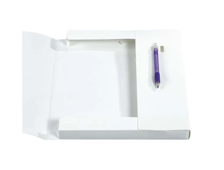 Boîte classement exacompta kreacover polypropylène opaque 7/10e couverture personnalisable dos 25mm coloris blanc