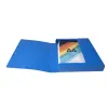 Boîte classement exacompta exabox carte lustrée 7/10e a4+ 25x33cm dos 4cm coloris bleu