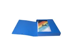 Boîte classement exacompta exabox carte lustrée 7/10e a4+ 25x33cm dos 4cm coloris bleu