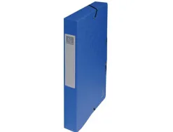 Boîte classement exacompta exabox carte lustrée 7/10e a4+ 25x33cm dos 4cm coloris bleu
