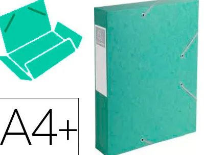 Boîte classement exacompta nature future carte lustrée 7/10e a4+ 240x320mm dos 60mm 600g coloris vert