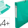 Boîte classement exacompta exabox carte lustrée 7/10e a4+ 25x33cm dos 4cm coloris vert