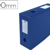 Boîte classement oxford memphis polypropylène 7/10e à plat 240x320mm dos 100mm bouton pression coloris bleu