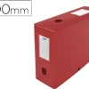 Boîte classement oxford memphis polypropylène 7/10e à plat 240x320mm dos 100mm bouton pression coloris rouge