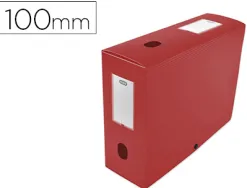 Boîte classement oxford memphis polypropylène 7/10e à plat 240x320mm dos 100mm bouton pression coloris rouge