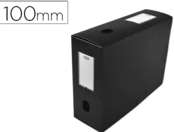 Boîte classement oxford memphis polypropylène 7/10e à plat 240x320mm dos 100mm bouton pression coloris noir