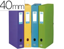 Boîte classement oxford memphis polypropylène opaque 7/10e dos 40mm bouton pression coloris assortis style