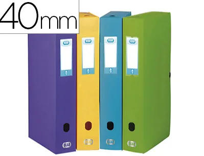 Boîte classement oxford memphis polypropylène opaque 7/10e dos 40mm bouton pression coloris assortis style