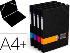 Boîte classement oxford nomad box étudiant carte lustrée 500g 250x330mm dos 25mm coloris assortis