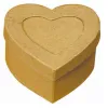 Boîte en carton à décorer forme coeur rangement photos 7.5x7.5x4cm