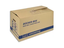 Boîte transport livre tidypac capacité 30 kg carton brun dim l57,5 x h29,5 x p33,5 cm