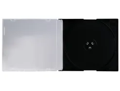 Boîtier cd/dvd q-connect slim coloris noir boîte 25 unités