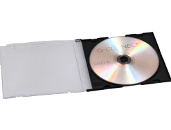 Boîtier cd/dvd q-connect slim coloris noir boîte 25 unités