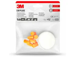 Bouchons d'oreille 3m anti-bruit 37 db kit 4 paires coloris orange
