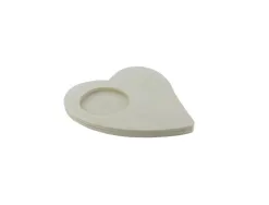 Bougeoir bois ocolor 11.5x10x0.7cm forme coeur coloris naturel