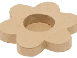 Bougeoir o'color carton a decorer forme fleur 10cm lot 5 unites