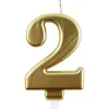 Bougie eurowrap chiffre anniversaire n 2 coloris or