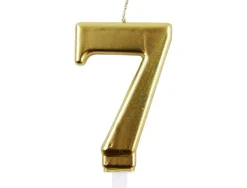 Bougie eurowrap chiffre anniversaire n 7 coloris or