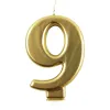 Bougie eurowrap chiffre anniversaire n 9 coloris or