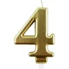 Bougie eurowrap chiffre anniversaire n 4 coloris or