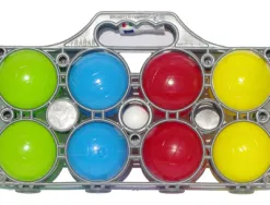 Boule de pétanque plastico rototech en pvc rigide diamètre 80mm + cochonnet set de 8 unités